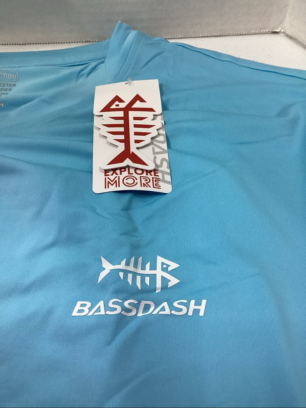 BASSDASH Men's Long Sleeve Crew - Sky Blue